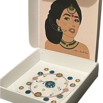 Blue And Pearl Collection Bindi Box, 3 of 3