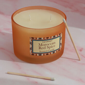 G Decor Moroccan Spice Orange Frosted Glass Jar Candle, 2 of 4