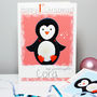 Personalised Penguin Baby 1st Christmas Card, thumbnail 4 of 8