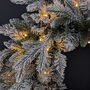 Oversized Pre Lit Frosted Pine Wreath, thumbnail 2 of 3