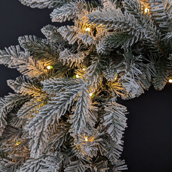 Oversized Pre Lit Frosted Pine Wreath, 2 of 3