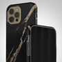 Black Lightning Marble Tough Case For iPhone, thumbnail 1 of 4