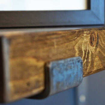 Extra Thick Dark Oak Wood Shelf With Steel Brackets, 4 of 4