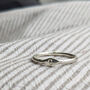 Handmade Silver Initial Stacking Ring, thumbnail 3 of 9