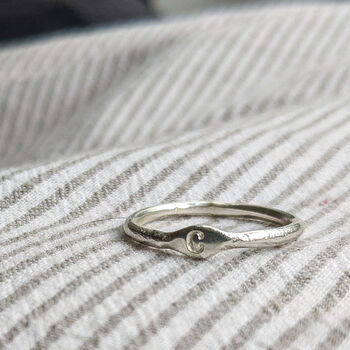 Handmade Silver Initial Stacking Ring, 3 of 9