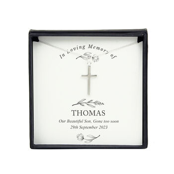 In Loving Memory Cross Necklace And Box, 4 of 8