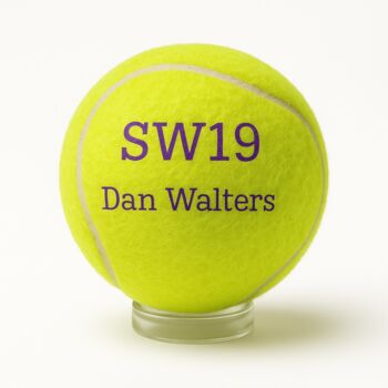 Personalised Tennis Ball With Sw19 Wimbledon Post Code, 6 of 11