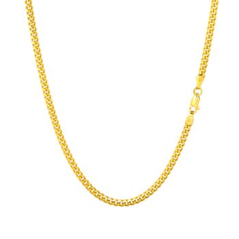 Gold Plated 4mm Miami Cuban Link Chain Mens Necklace, 2 of 12