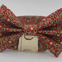 Red And Gold Holly Christmas Dog Bow Tie, thumbnail 9 of 12