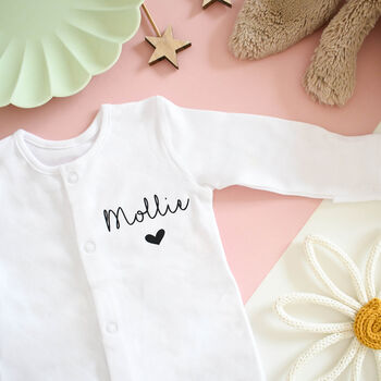 Personalised Baby Name Or Surname Unisex Babygrow, 3 of 9