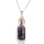 Amethyst Bottle Silver Plated Necklace, thumbnail 2 of 7