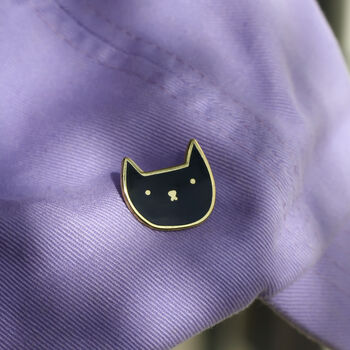 Black Cat Enamel Pin Badge, 4 of 6