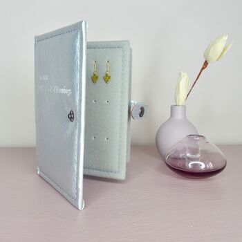 Travel Size Personalised Book Earring Organiser, 2 of 12