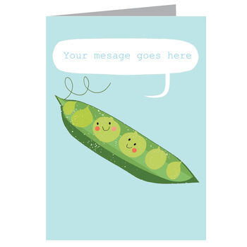 Personalised Blue Peas Card, 3 of 3