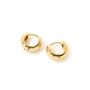18ct Gold Plated Sterling Silver Chunky Hoop Earrings, thumbnail 3 of 4