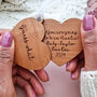 Personalised Pregnancy Announcement Heart Decoration, thumbnail 1 of 5