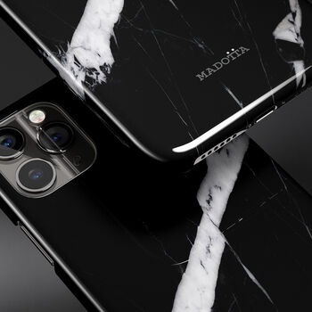 Minimal Black Marble Case For iPhone, 3 of 4