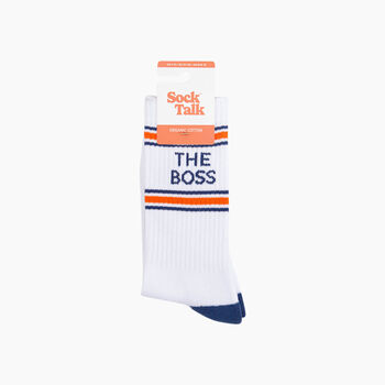 The Boss Organic Cotton Sports Socks In White, 4 of 4