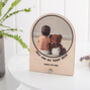 Freestanding Wooden Personalised Baby Photo Print Stand, thumbnail 1 of 5