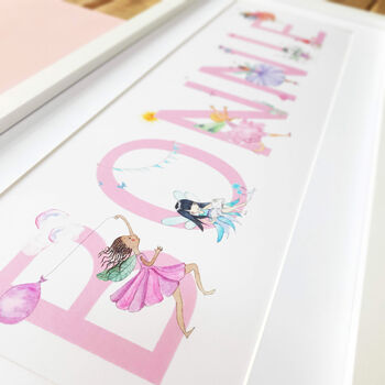 Framed Fairy Name Print, 4 of 12