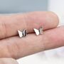 Sterling Silver Small Pair Butterfly Stud Earrings, thumbnail 10 of 12
