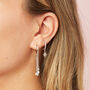 Cosima Crystal Silver Star Huggie Earrings, thumbnail 2 of 2