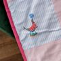 Handmade Circus Quilt,Tummy Time Mat, Blues And Pinks, thumbnail 4 of 8