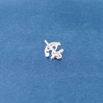 Sailor Stud Earrings 925 Sterling Silver, 7 of 8