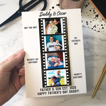 Personalised A5 Father's Day 3D Photo Booth Card, 8 of 9