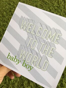 Personalised New Baby Boy Card, 2 of 4
