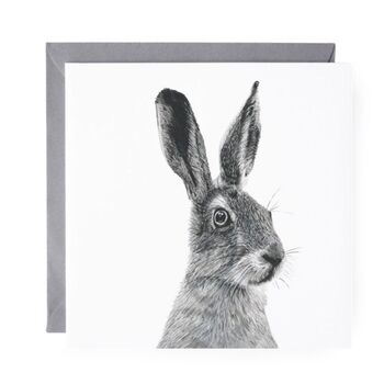 Countryside Hare Wildlife Greeting Card, 2 of 6