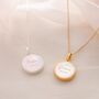 Mother Of Pearl Name And Date Personalised Locket, thumbnail 2 of 12