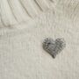 Vintage Jewel Heart Brooch, thumbnail 2 of 2