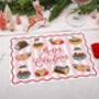 Christmas Placemats With Pink Food Design, thumbnail 1 of 3