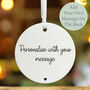 Personalised Porcelain Round Bauble Christmas Decoration Gift, thumbnail 1 of 2