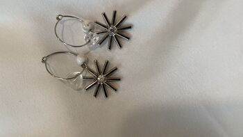Snowflake And Quartz Christmas Hoop Earrings, 4 of 5