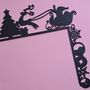 Santa's Sleigh Christmas Metal Door Topper, thumbnail 2 of 2