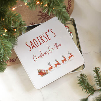 Personalised Christmas Eve Box In Tin, 8 of 10
