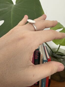 Silver Oval Band Ring, 5 of 5