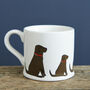 Chocolate Labrador Organic Cotton Tea Towel, thumbnail 4 of 12