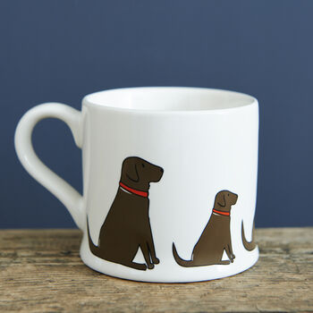 Chocolate Labrador Organic Cotton Tea Towel, 4 of 12
