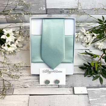 Seagrass Wedding Tie Set, 7 of 12