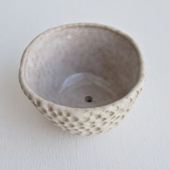 Handmade Ceramic Small Planters With Circle Design, 8 of 10