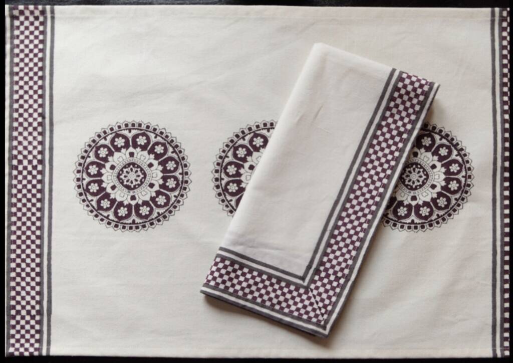 Persian Circle Print Cotton Pair Placemats By Reason Home