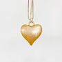 Large Hoop Gold Plated Heart Earrings, thumbnail 3 of 6