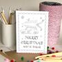 Colour In Personalised Christmas Card Festive Mini, thumbnail 7 of 12