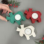 Festive Reindeer Tealight Holder Christmas Decorations, thumbnail 5 of 10