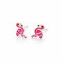 Sterling Silver Pink Flamingo Stud Earrings – 10mm X 7mm, thumbnail 5 of 6