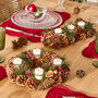 Natural Christmas Candle Holder Centrepiece, thumbnail 1 of 4
