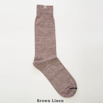 Build Your Own Pack Of Three Linen Melange Socks, 7 of 11